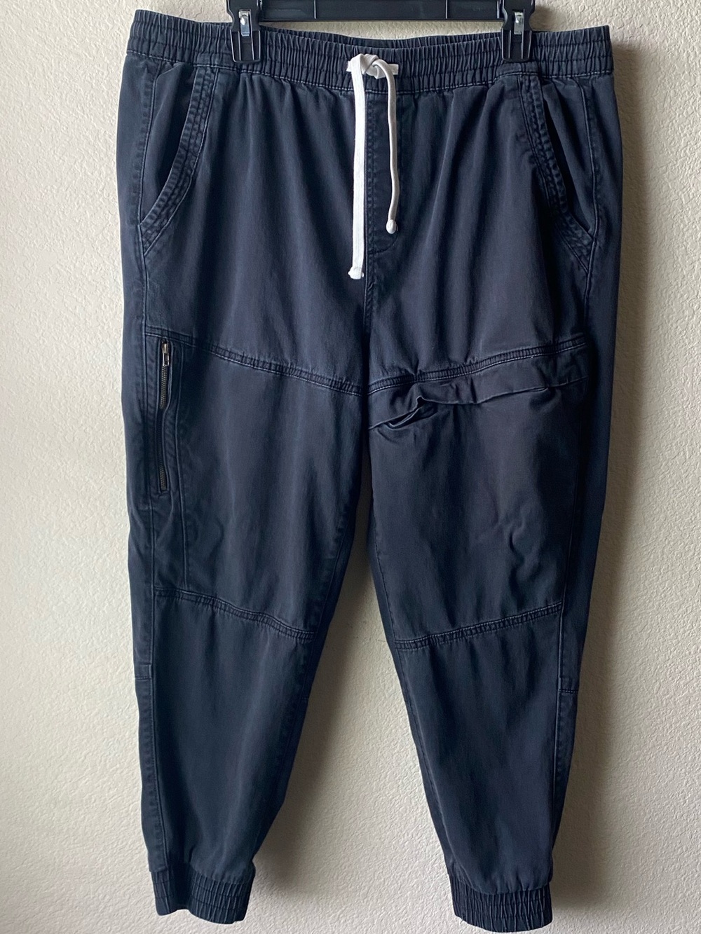 Arizona Men’s Skinny Jogger XL Black Pockets Drawstring Elastic Waist & Ankle
